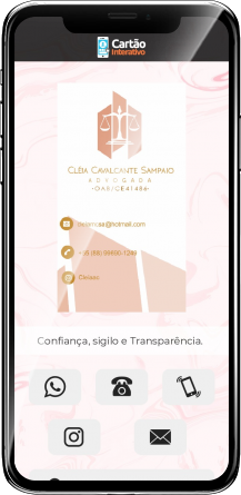 Cleia Maria Cavalcante Sampaio Cartão de Visita Digital | Cartões que Falam